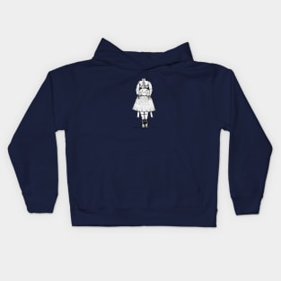 Headless Girl (Black and White) Kids Hoodie